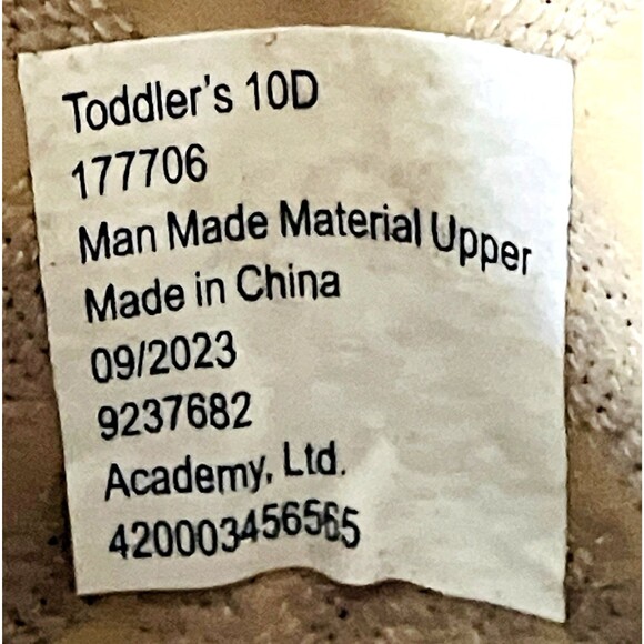 Magellan Cowboy Boots 10 Toddler Faux Leather Black Gray Pull Holes Zip 177706 - Picture 3 of 16